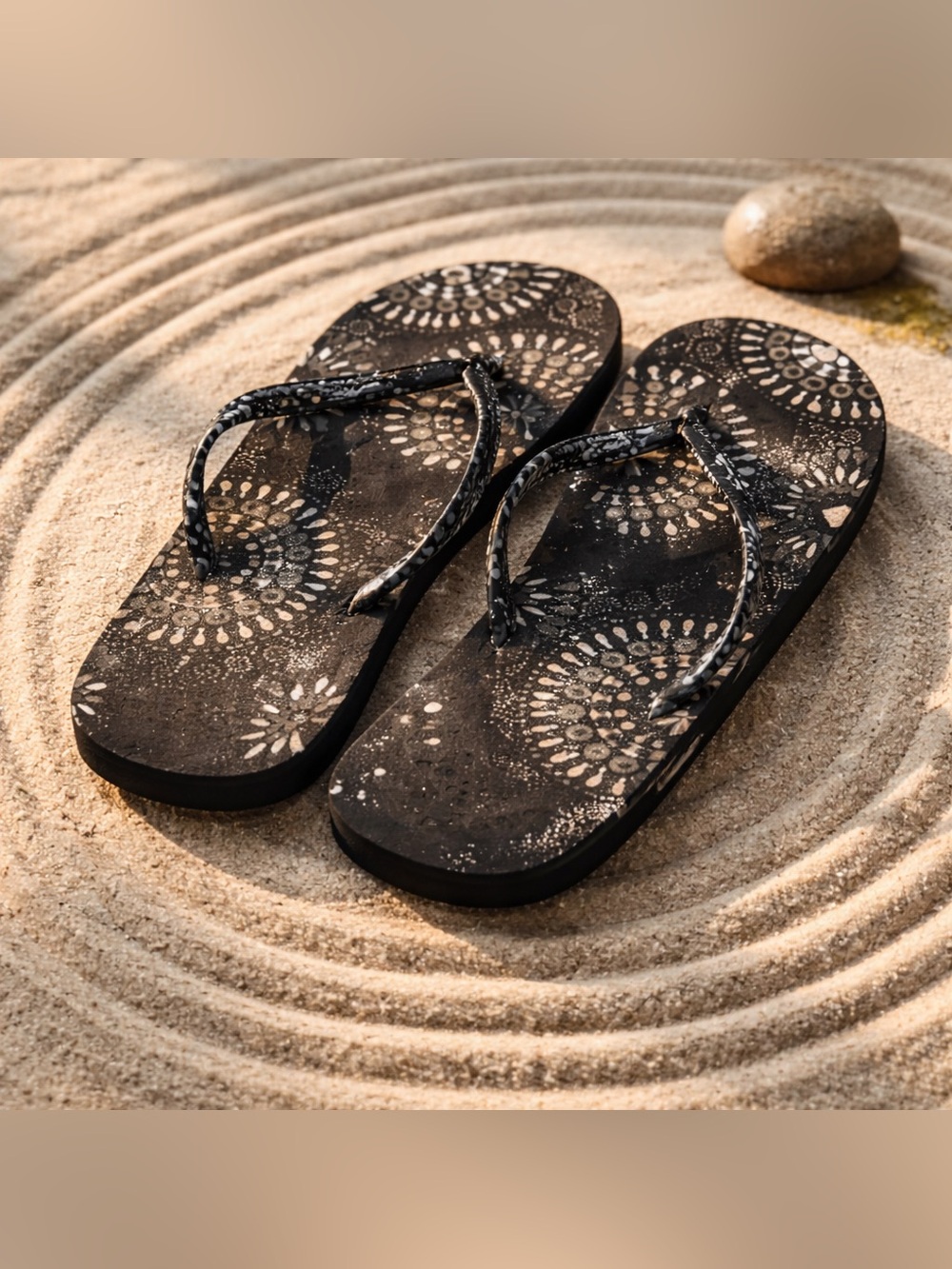 Stylish Black Flip-Flops for Women -Size 10